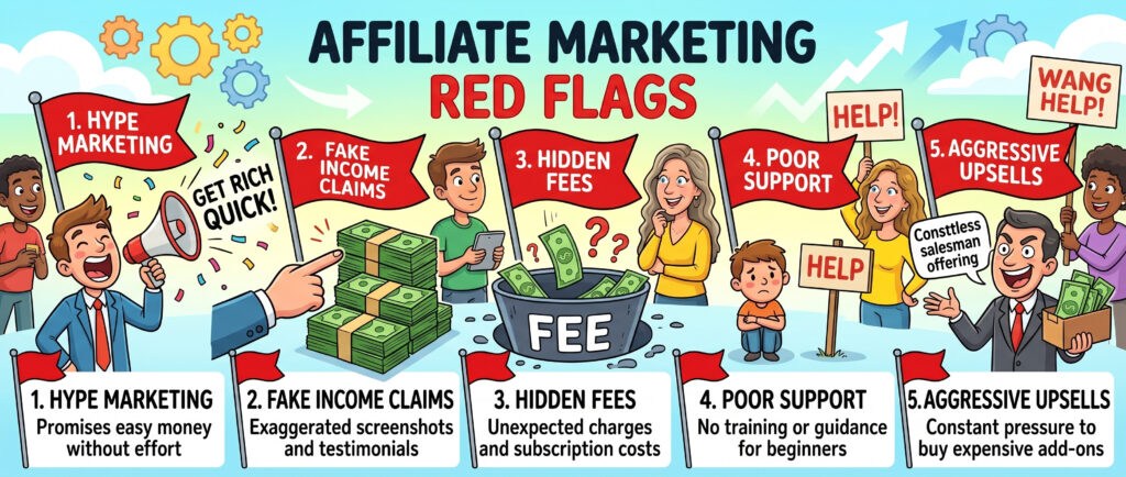 affiliate marketing red flags beginners should avoid