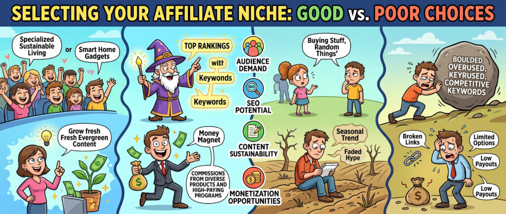 how to choose a profitable affiliate niche