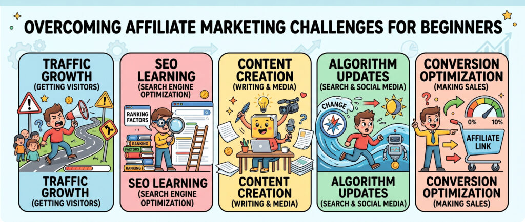 affiliate marketing challenges for beginners