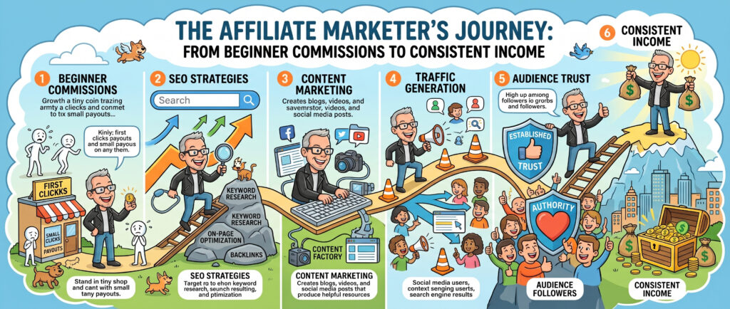 how affiliate marketers build long term income