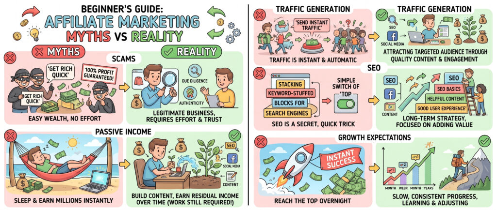 affiliate marketing myths versus reality