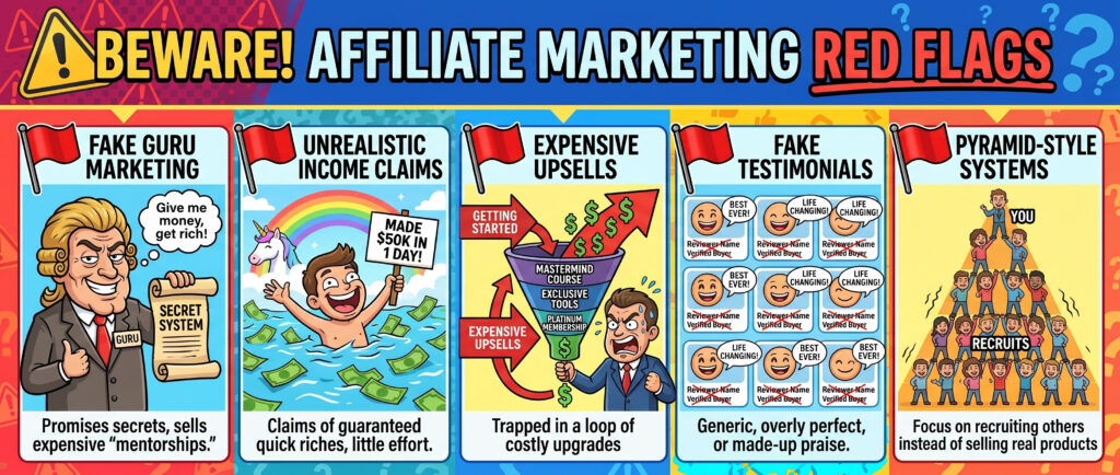 affiliate marketing scam warning signs