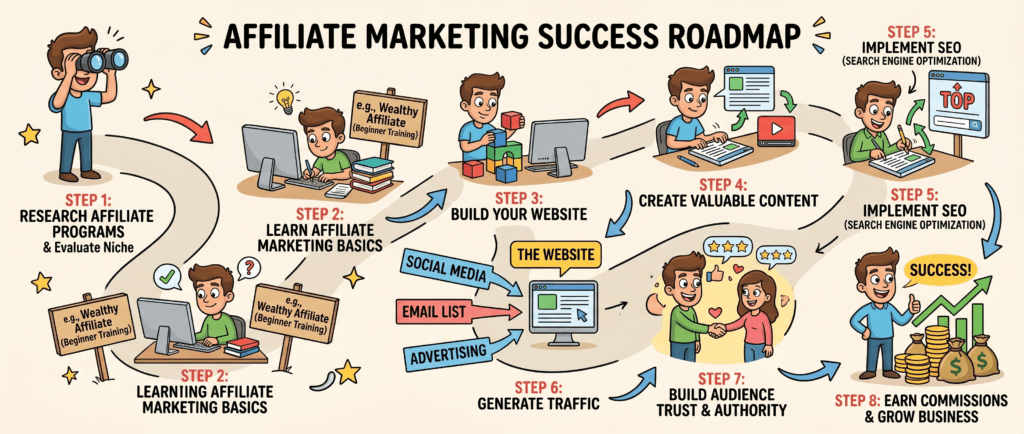 affiliate marketing success roadmap for beginners