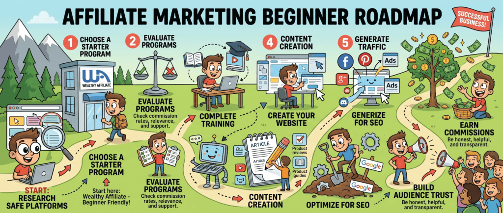 beginner affiliate marketing success roadmap