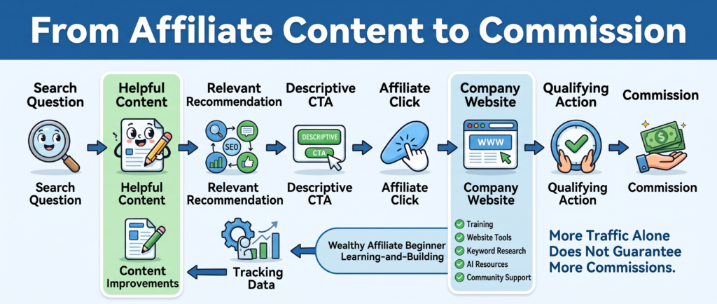 how affiliate content leads to commissions