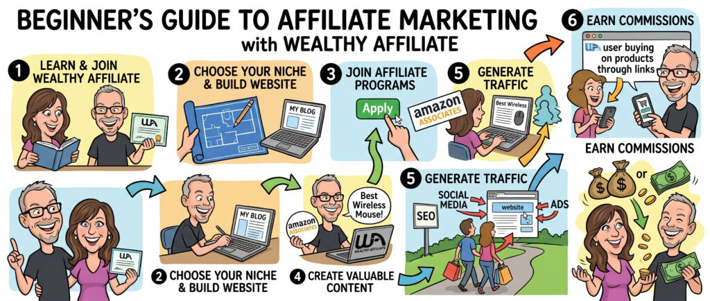 how affiliate marketing works for beginners