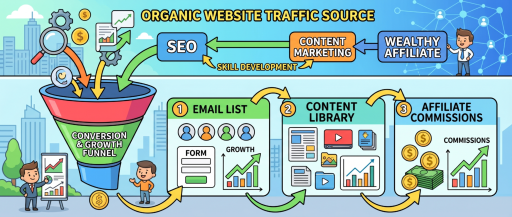 organic traffic and email marketing strategy