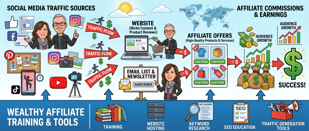 social media traffic funnel for affiliate marketing
