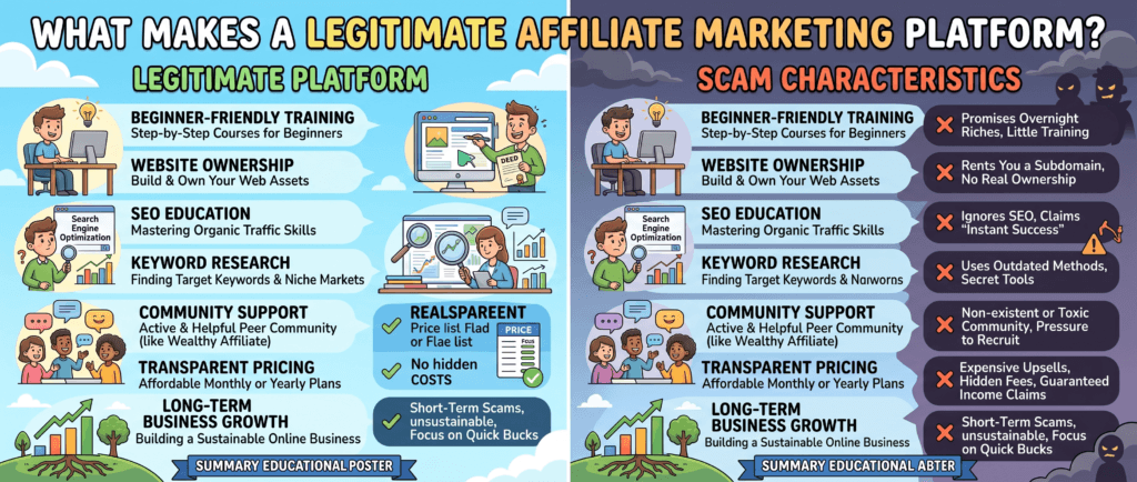 what makes a legitimate affiliate marketing training platform