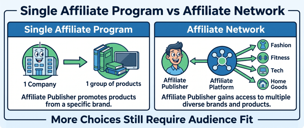 affiliate programs versus affiliate networks for beginners