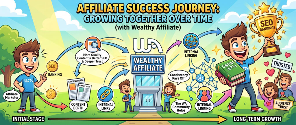 affiliate website growth over time