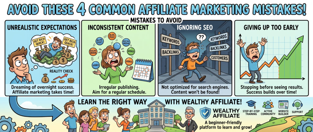 common affiliate marketing mistakes beginners make