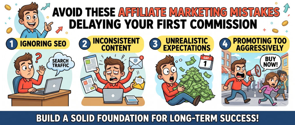 common beginner affiliate marketing mistakes