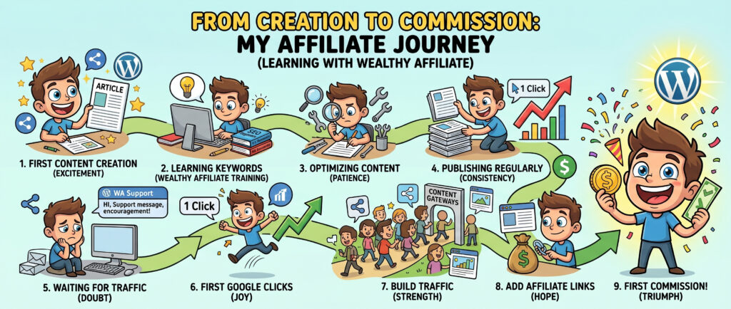first affiliate commission journey for beginners