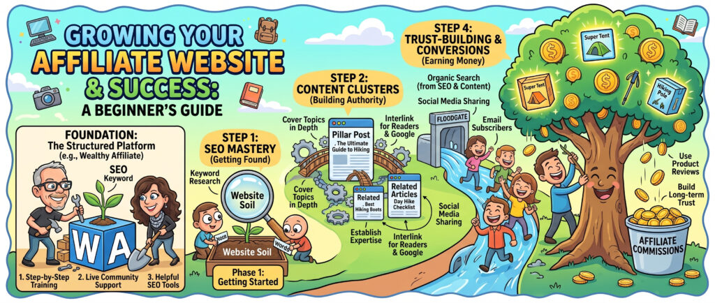 how affiliate websites grow over time