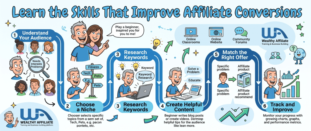 skills beginners need to improve affiliate conversions