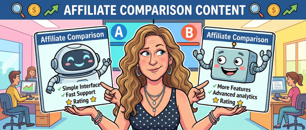 affiliate comparison content for beginners