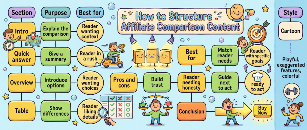 affiliate comparison content structure