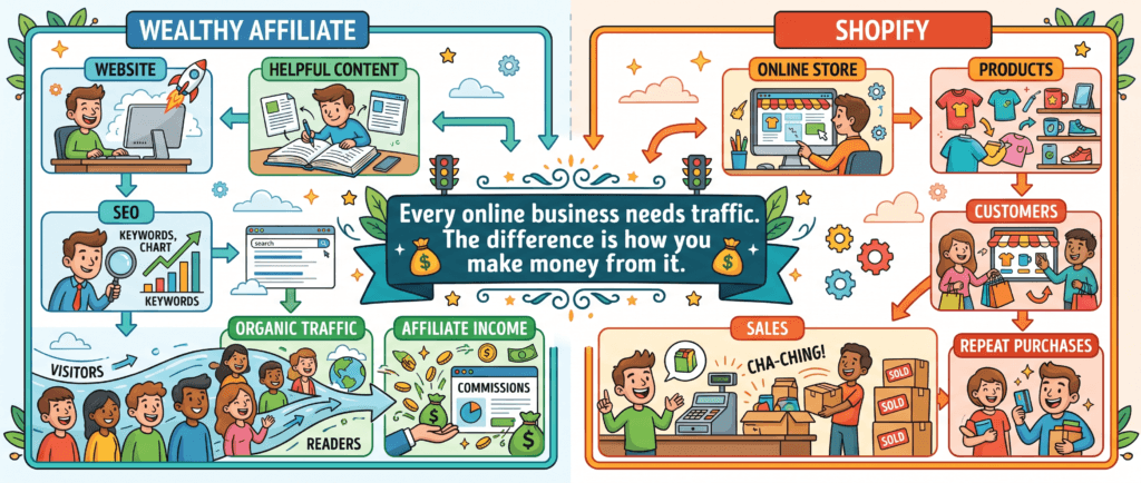 affiliate-marketing-versus-ecommerce-business-model-comparison