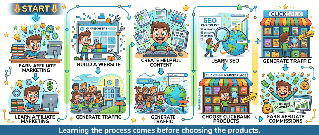 affiliate-marketing-process-before-using-clickbank