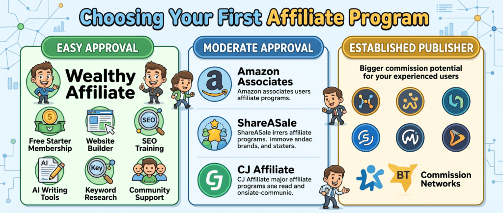 beginner-friendly affiliate programs comparison