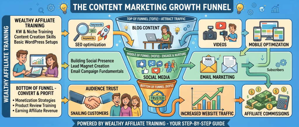content marketing affiliate commission funnel