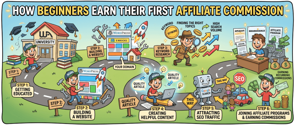 how beginners earn affiliate commissions