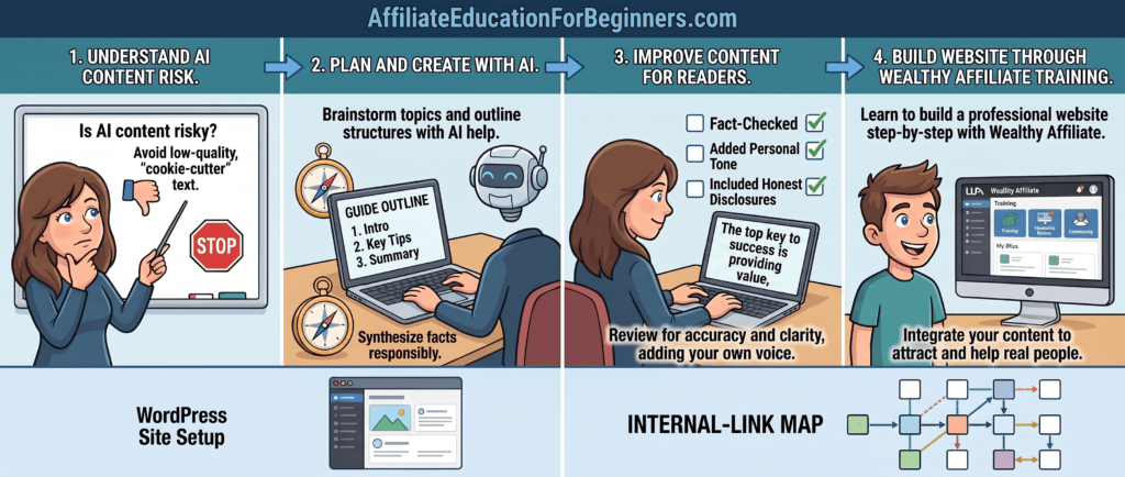 AI affiliate content learning path from responsible planning to publishing