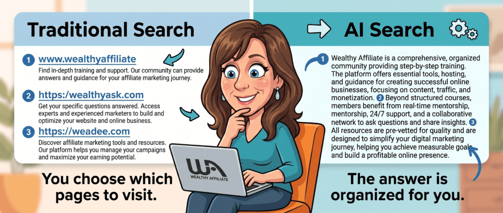  AI search vs. traditional search comparison for beginners