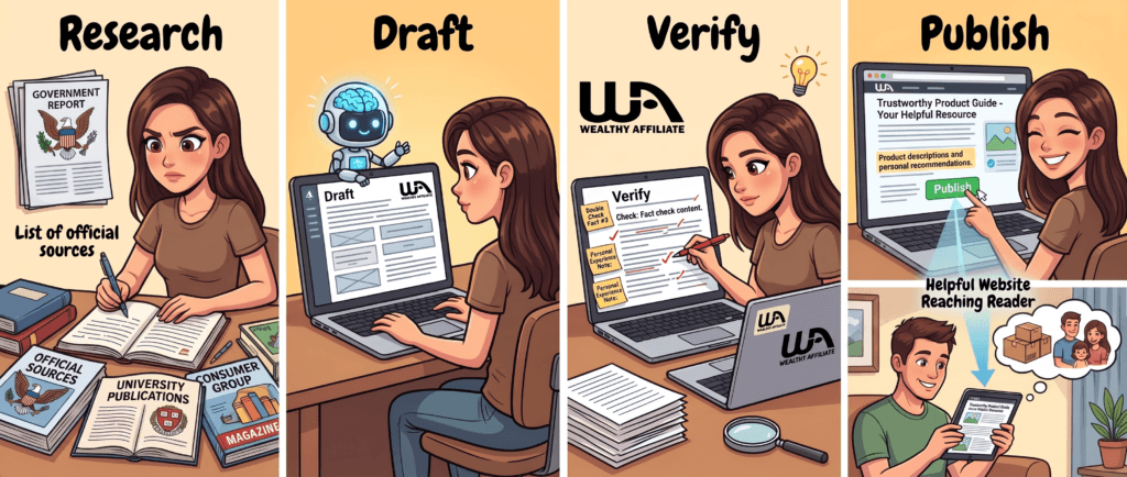 Four-step human-led process for using AI in affiliate content