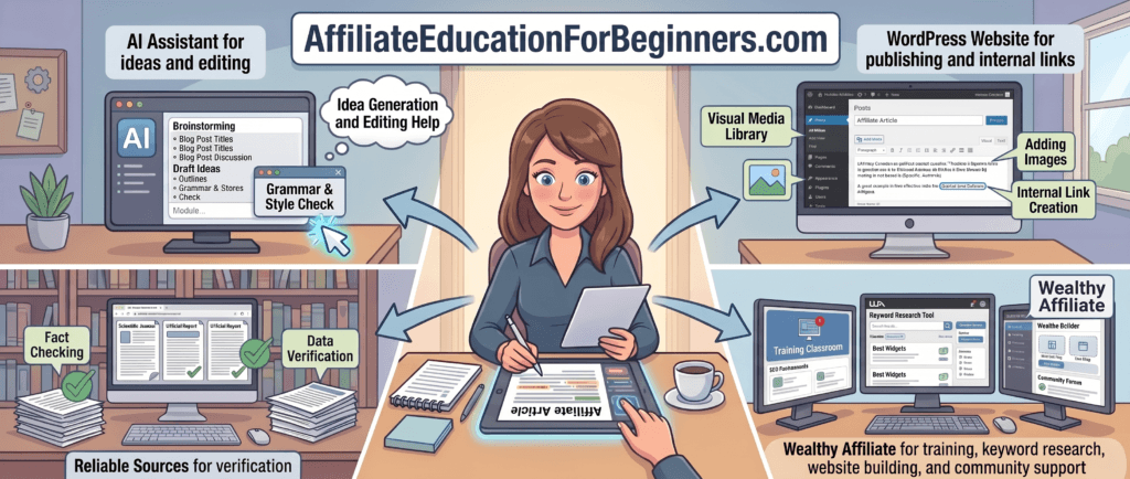 using AI with Wealthy Affiliate to create trustworthy affiliate content